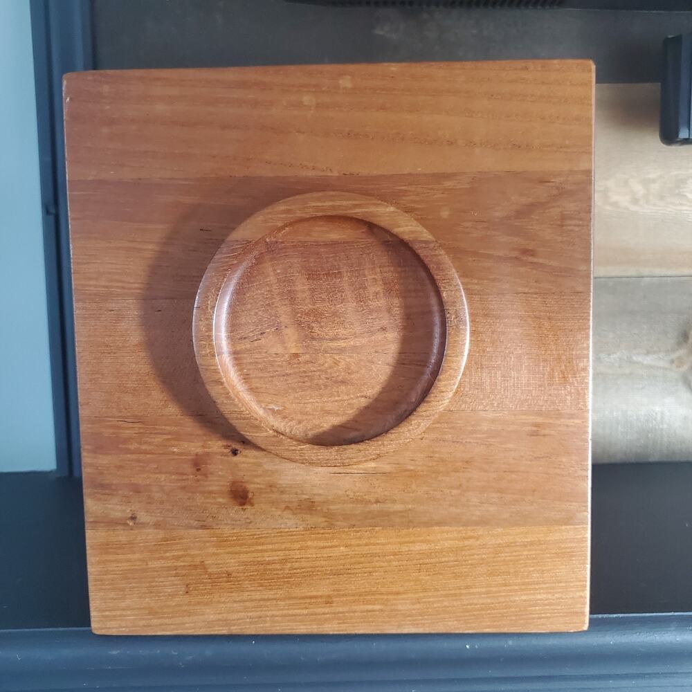 Vintage MCM Dansk IHQ Jens Quistgaard Teak Wood Cube Square Bullseye Ice Bucket - Picture 3 of 13